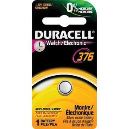 Duracell D376 Watch/Electronic Silver Oxide Battery, 1.5 Volt