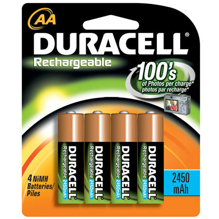 UPC 041333007632 product image for Duracell AA Rechargeable Batteries, 2450 mAh Nickel-Metal Hydride (NiMH), Pack o | upcitemdb.com