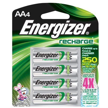 Energizer Rechargeable 2450 mAH Nickel Metal Hydride &quot;AA&quot; Battery (4-Pack) image