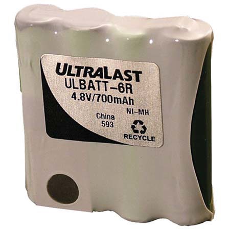 UltraLast ULBATT-6R Replacement NiMh Battery for the Midland FRS 2 Way Radio Battery BATT-RS - 4.8V / 700mAh image