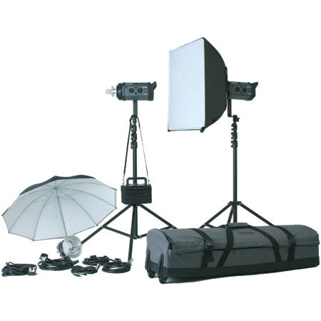 Bowens Esprit Gemini 250/250, 500 watt Second Two Monolight Kit with Travel-Pak &amp; Accessories. image