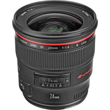 Canon EF 24mm f/1.4L II USM AutoFocus Wide Angle Lens - Refurbished image