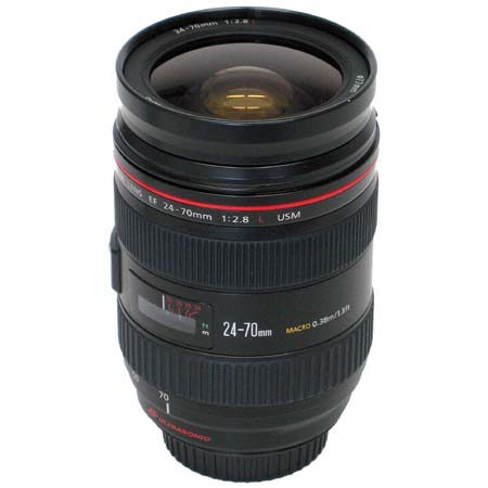 Canon EF 24-70mm f/2.8L USM AutoFocus Wide Angle Telephoto Zoom Lens with Case &amp; Hood - USA image