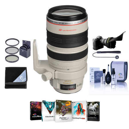 Canon EF 28-300mm f/3.5-5.6L IS USM AF Lens Kit,- USA with Tiffen 77mm Photo Essentials Filter Kit, Lens Cap Leash, Professional Lens Cleaning Kit