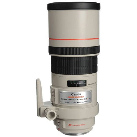 Canon EF 300mm f/4L IS USM Image Stabilizer AutoFocus Telephoto Lens with Case &amp; Hood - (Refurbished By Canon U.S.A). image