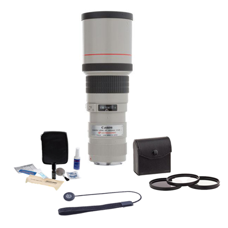 Canon EF 400mm f/5.6L USM AutoFocus Lens Kit, USA with Tiffen 77mm Photo Essentials Filter Kit, Lens Cap Leash, Professional Lens Cleaning Kit