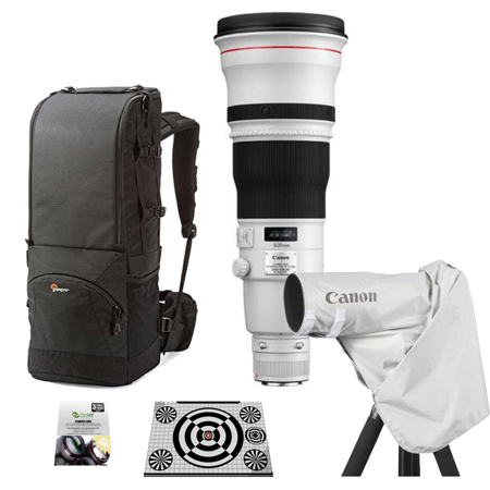 Canon EF 600mm f/4L IS II USM IS AutoFocus Telephoto Lens - USA Warranty - Bunle With Lowepro Lens Trekker 600 AW II Backpack Black, New Leaf 3 Year (Drops & Spills) Warranty, LensAlign MkII Focus Calibration System, ERC-E4L Raincover for EOS Cameras & Le