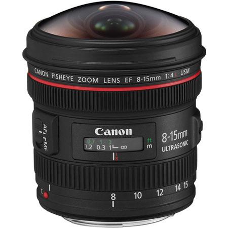 Canon EF 8-15mm f/4.0L USM Wide Fisheye Zoom Lens - Diagonal Angle of View 180 - U.S.A. Warranty