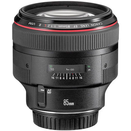 Canon EF 85mm f/1.2L II USM AutoFocus Telephoto Lens - Gray Market image