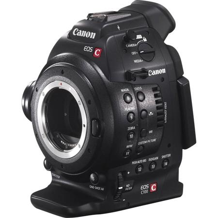 Canon EOS C100 Cinema Camcorder Body with Dual Pixel CMOS AF Feature Upgrade - EF Lens Mount