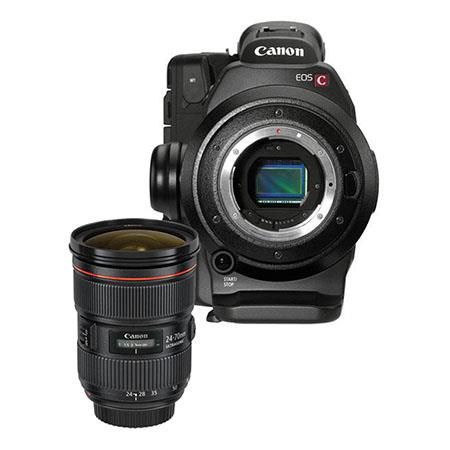Canon EOS C300 Cinema EOS Camcorder with EF 24-70mm f/2.8L II USM Zoom Lens - Dual Pixel CMOS AF Feature Upgrade