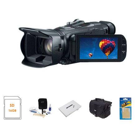 Canon VIXIA HF G30 Full HD Camcorder, 2.91 Megapixel, - Bundle With Sandisk 16GB ULTRA SDHC UHS-I CL10 Card, Slinger Video Bag, Cleaning Kit, Card Case, Screen Protector