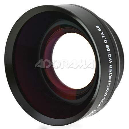 Canon WD-58H, 58mm 0.7x Wide Converter Lens with Lens Hood for the GL-2 Video Camera image