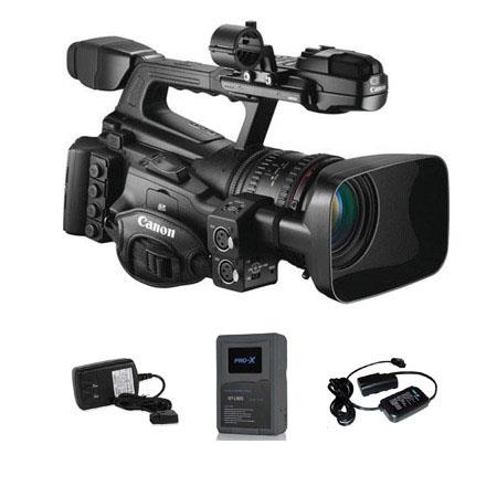 Canon XF-305 High Definition Pro Camcorder - Bundle - with Switronix XP-L90S 90wh Li-ion V Mount Battery, Charger, 20