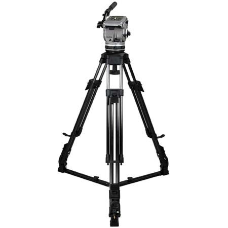 Cartoni Gamma HD /AL 1 System, with Gamma Head, 1-Stage Heavy Duty Aluminum Tripod with On-Ground Spreader & Soft Case, Supports 15 to 35 lbs.