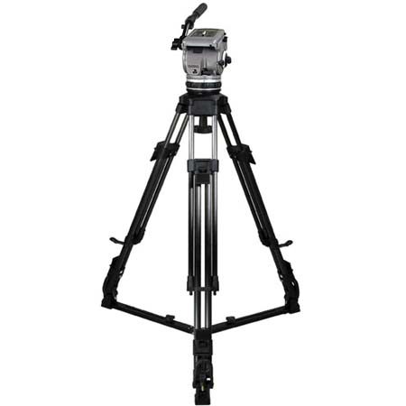 Cartoni Gamma HD /AL 2 System, with Gamma Head, 2-Stage Heavy Duty Aluminum Tripod with On-Ground Spreader & Soft Case, Supports 15 to 35 lbs.