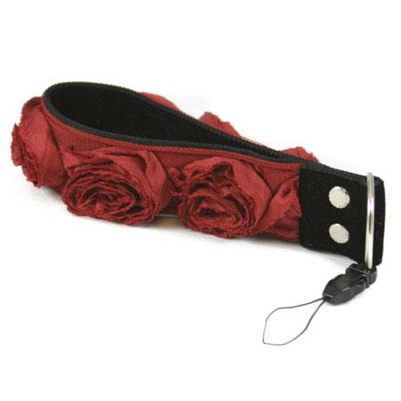 Capturing Couture Camera Straps: Floral Collection Red Organza 1.5