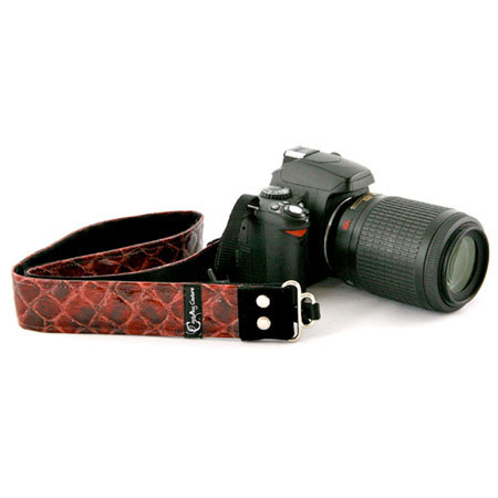 Camera Straps by Capturing Couture: Animal Collection, The Red Snake Skin 1.5" SLR/DSLR Fashion Camera Strap
