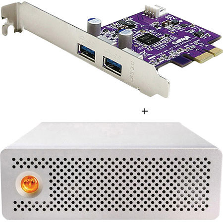 CalDigit 1TB AV Drive External Hard Drive with SuperSpeed Series PCI Express Card