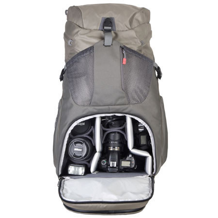 Clik Elite Large Hiker, Photographers Back Pack with Cliksatnd, Padded 800 c.i. Camera Bay &amp; LadderFit Harness System, Gray image