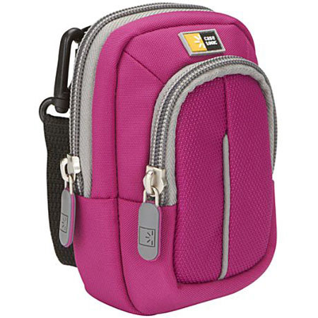 Case Logic DCB-302 Compact Camera Case, With Storage, Size 3.1x4.9x2.8", Color: Magenta.