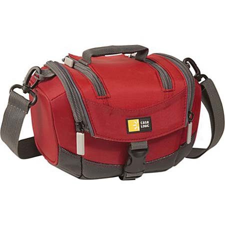 Case Logic High Zoom Point &amp; Shoot Camera System Case with Detachable, Adjustable Shoulder Strap, Color: Red image