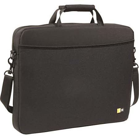 Case Logic Laptop Attache with Padded Shoulder Strap and Handles holds 15.4" Laptops, Color: Black image