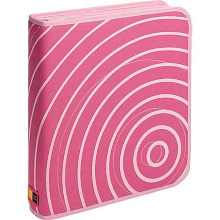 Case Logic School Binder &amp; Organizer, Three Ring Binder with Built-in Storage for Pens, Pencils, USB drives and MP3 players, Ripple, Pink image