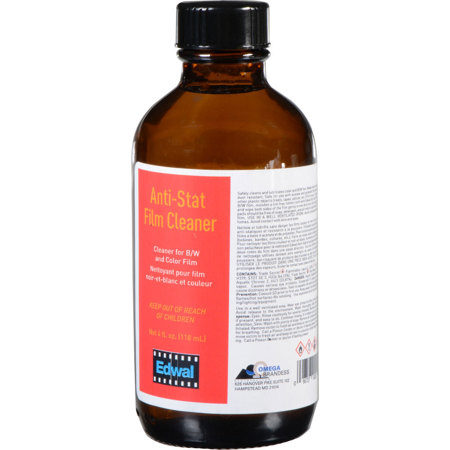 Edwal Anti-Stat Film Cleaner, for Black &amp; White and Color Films, 4 Oz. Bottle image