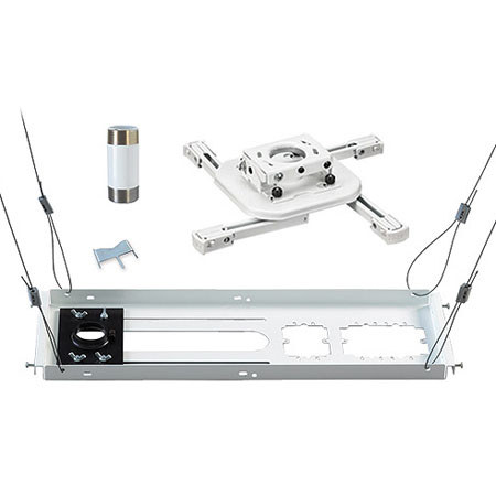 Chief KITAS003 Projector Ceiling Mount Kit, Includes RSAU RPA Projector Mount, CMS440 Above Tile Ceiling Kit & CMS003 3" Fixed Extension Column, White