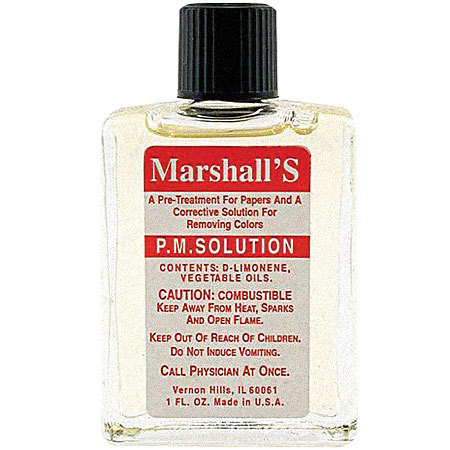 Marshall's Prepared Medium Solution, P.M.S, Print Surface Preparation Solution for Hand Coloring, 1oz. Bottle