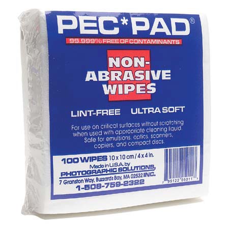 Photographic Solutions Pec*Pad Photowipes for Photographic Emulsions, 100 Sheets 4&quot;x4&quot; image