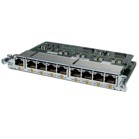 Cisco 9-Port 10/100 Ethernet Switch HWIC with 8-Port Inline Power Daughter Card