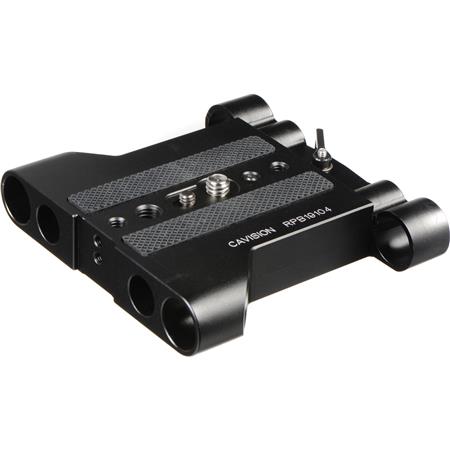 L Cavision Rods System Plate for 16/35mm Film Camera; with Friction Pad & 2 3.8 Mounting Screws; 8cm x 30cm W 