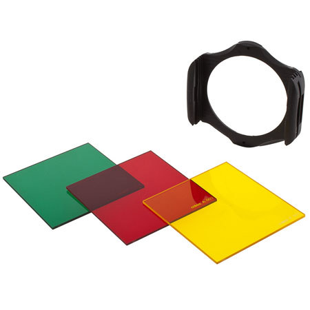Cokin Black &amp; White Filter Kit A series (Filter Holder, Yellow #A001, Red #A003, and Green #A004) image