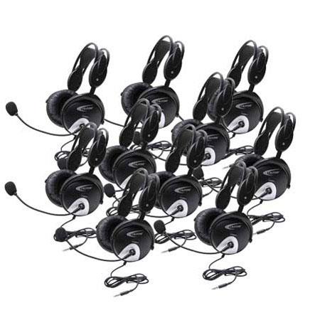 Califone 4100AVT-10L Headset without Case, 3.5mm To Go Plug for Tablets & Smartphones, 10 Pack