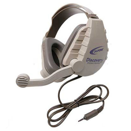 Califone DS-8V Discovery Headset with Microphone, 6' Cable, 3.5mm Stereo Mic & 3.5mm Stereo Headphone