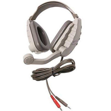 Califone DS-9V Discovery Headset with Microphone, 6' Cable, 3.5mm Stereo Mic & 3.5mm Mono Headphone