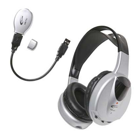 Califone HIR-KT1 Infrared Stereo/Mono Wireless Headphones with Transmitter, 20ft Transmission Range, 2.3 & 2.8MHz Stereo Frequency