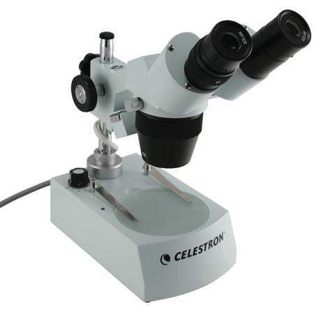 Celestron Advanced Stereo Low Power Microscope, 20x &amp; 40x Power, with Halogen Illumination. image