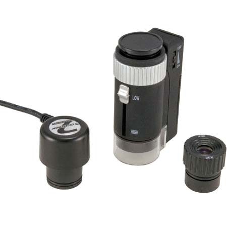 Celestron Handheld Digital and Optical Microscope, 20x to 40x &amp; 200x Power, 2mp Camera, LED Illuminated image