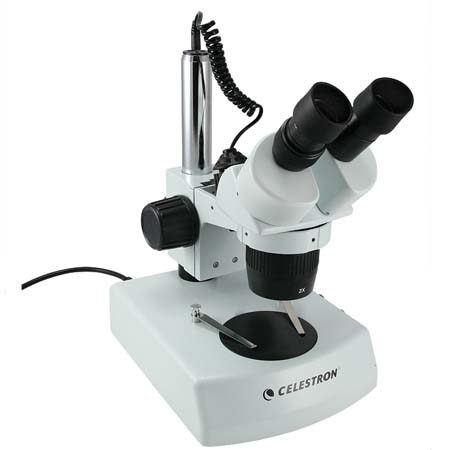 Celestron Professional Stereo Microscope, 60x Power, 10x Extra Wide Field Eyepiece &amp; 4x Objective Lens image