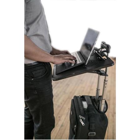 Devo Folding Travel Table for Laptops - Load Capacity: 15lb, (17"Lx15.5"Wx1.9"D)