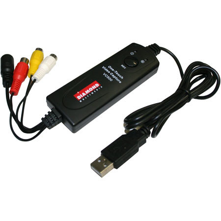 Diamond Multimedia VC500 One Touch Video Capture Cable USB 2.0 Device, NTSC and PAL Video Capture - For PC