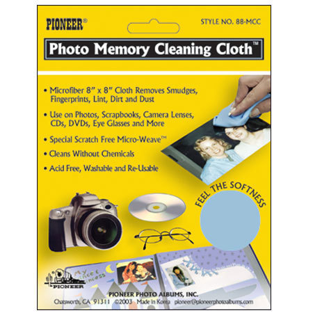 Pioneer Photo Memory Cleaning Cloth, 8" x 8" Microfiber Cloth image