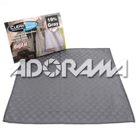 Adorama Micro Fiber Cleaning Cloth, 18% Gray, Can also be used as 18% Gray Card, 8&quot; x 8&quot; image