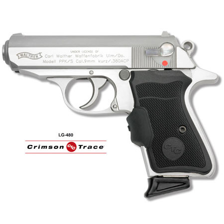 Crimson Trace Polymer Lasergrip Set with Front Activation for the Walther PPK/S &amp; PP Series Semi-Automatic Pistols. image