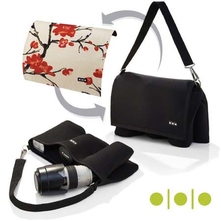 Shootsac Deluxe Shooters Kit, Basic Black Neoprene Lens Bag plus interchangeable Fling Cover. image