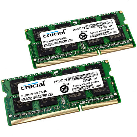 UPC 649528755872 product image for Crucial Technology 16GB (2 x 8G) 204-Pin DDR3 SO-DIMM PC3-12800 Memory Module | upcitemdb.com