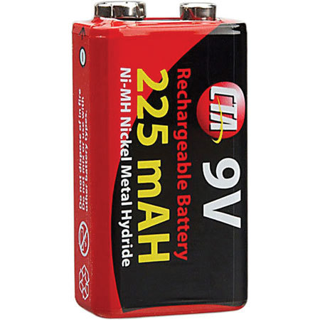 CTA Digital 9 Volt Nickel Metal Hydride (Ni-MH) Rechargeable Battery image